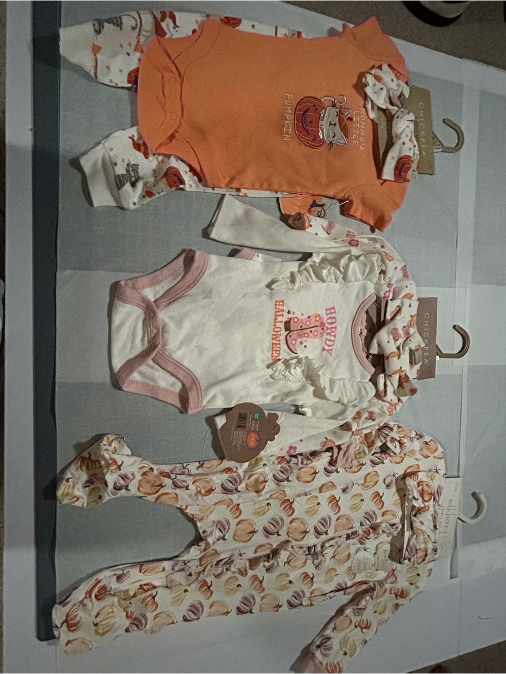 NWT Baby Girl Fall & Halloween Outfit Bundle – Chickpea & Milkberry 3-6 months